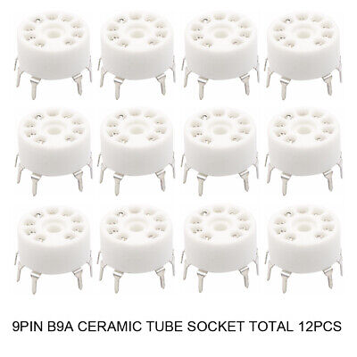 12PCS 9PIN B9A TUBE SOCKET Ceramic VALVE BASE for 12AX7 6DJ8 12AU7 5670 DIY PCB