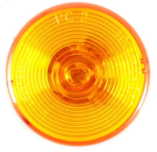 2.5" Inch Amber Round Sealed Side Marker Clearance Light - Truck/Trailer -Qty 2