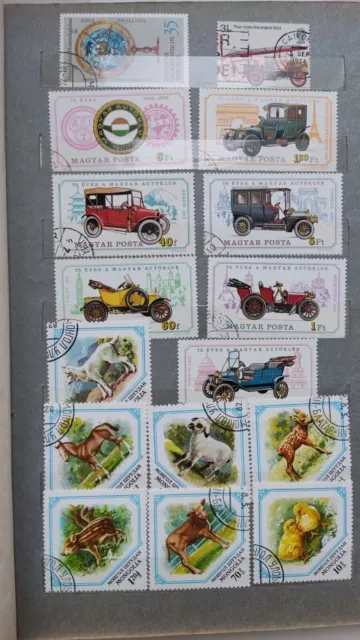 Sowjetisches Album mit Briefmarken „Tiere“, „Transport“, „UdSSR“, „USA“ und...