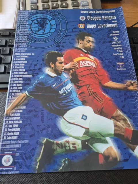 Glasgow rangers football programmes
