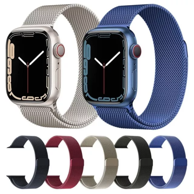 Magnetic Milanese Watch Bands Stainless Steel Mesh Band Strap FitFor Apple Watch