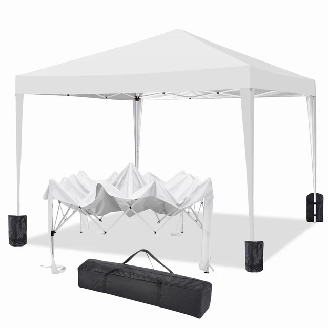 Pavillon 3x3m Pop Up Gartenpavillon Wasserdicht Pavillion UV-Schutz Faltbar Zelt