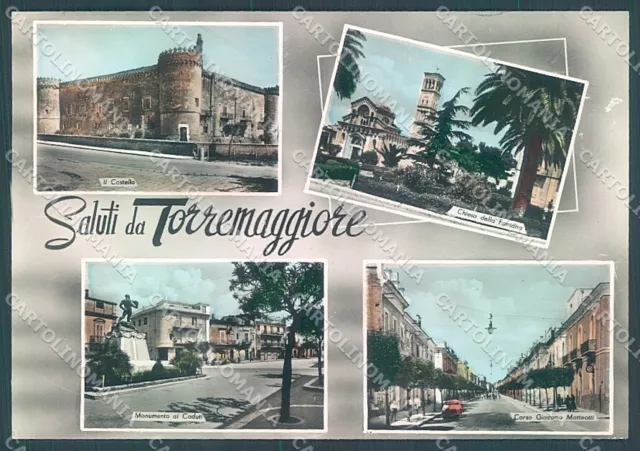 Foggia Torremaggiore Castello saluti da Foto FG cartolina JK5982