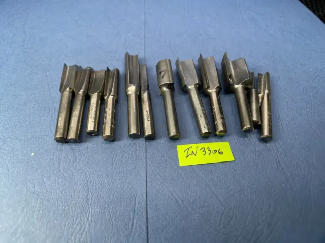 Craftsman and Unbranded Router Bits Carbide & Steel 1 Lot 12 pc   IN3306