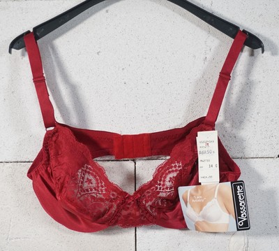 ARTISTRY Originale Vassarette Lacci Artistry Reggiseno con Pizzo Rosso Taglia 36 D 