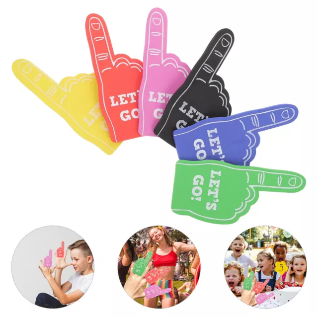 Foam Hand Mini Fingers for Sports Events - 6Pcs