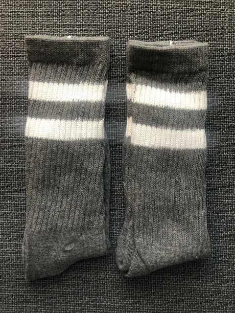 Chaussettes garçons riches en coton 4-6 ans et 7-10 ans, orange foncé et gris, lot de 2 paires