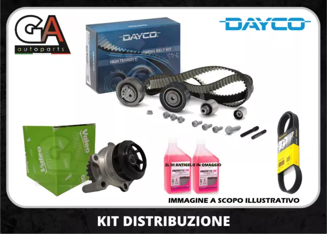 Kit distribuzione Dayco VW Golf 6 VI 1.6 2.0 Tdi pompa acqua cinghia servizi