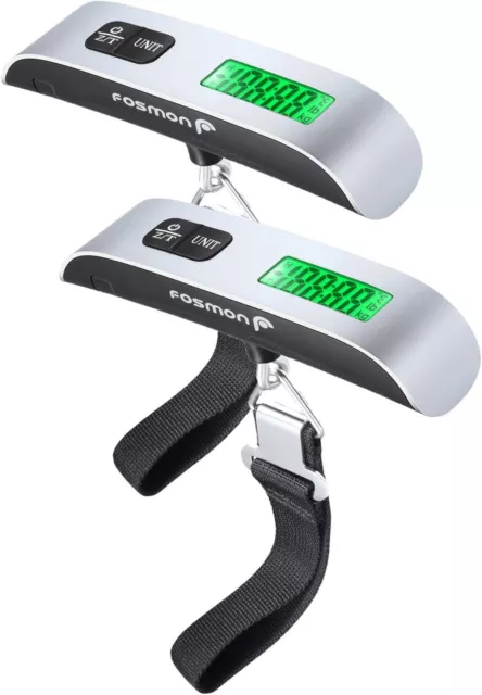 Digital Luggage Scale (2 Pack), LCD Display Backlight Temperature Baggage Scale