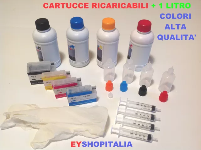 Cartucce Ricaricabili Di Pronto Uso 933Xl  932Xl + 1000 Ml Inchiostro Ricarica