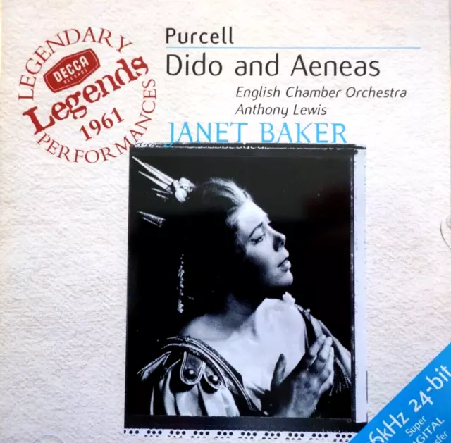 Purcell - Dido And Aeneas, Janet Baker - CD, VG