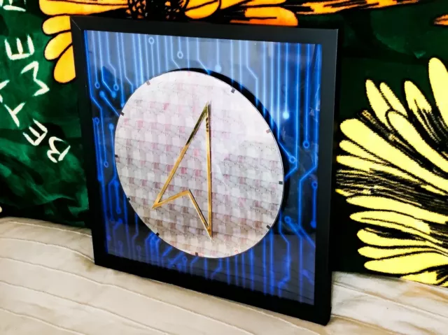 Silicon Wafer Semiconductor Decorative Clock IC CPU IT Technology Creativity