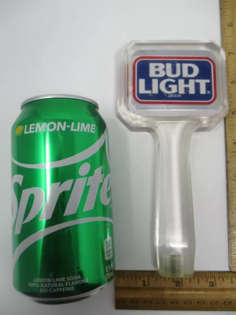 Budweiser  1990's Bud Light Beer Tap Handle Lucite Acrylic Double Sided USA BUD