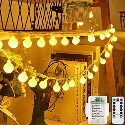 Guirlande Lumineuse Extérieur/intérieur 7M 60 LED étanche Batterie à Piles 8 ...