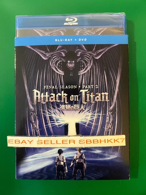 ATTACK ON TITAN The Final Season - Part 2 (Blu-ray + DVD) New Free
