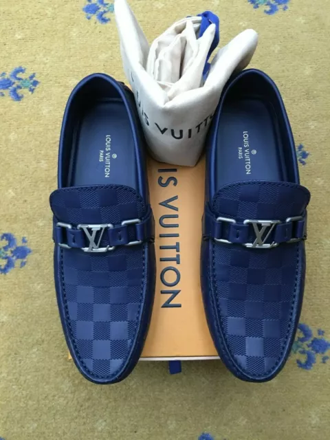 Louis Vuitton Men's Navy Leather Hockenheim Loafer – Luxuria & Co.