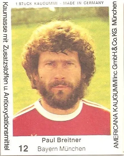 Paul Breitner * Bayern München * Americana Fußball Bundesliga Sammelbild 1979 80