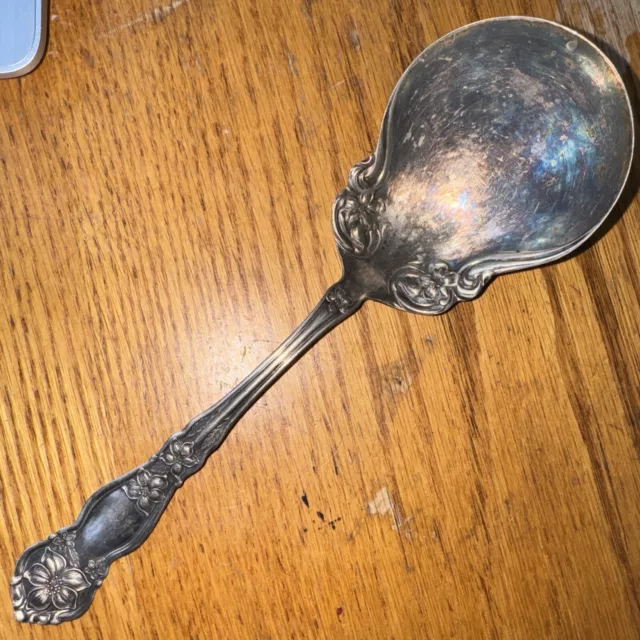 wm rogers and son silver plate ladle antique ornate Stamped 1910