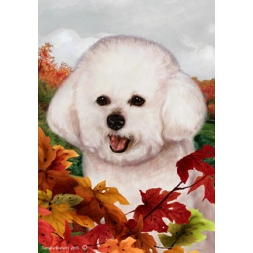 Fall Garden Flag (TB) - Bichon Frise 130371