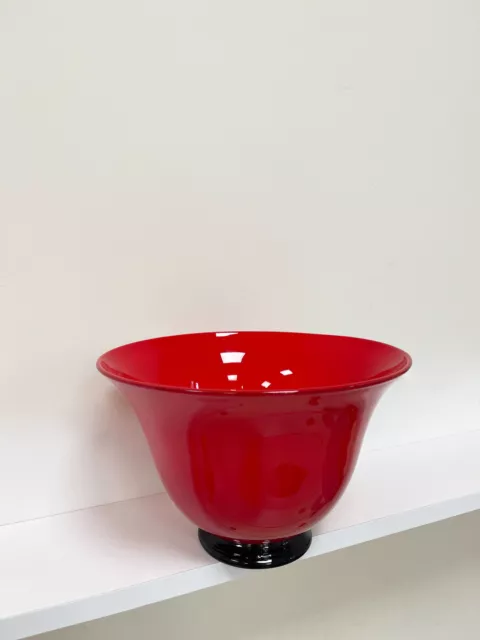 VENINI Vase Par Anni Trenta FAIT MAIN EN ITALIE Rouge Hauteur 25.5 1175970 2