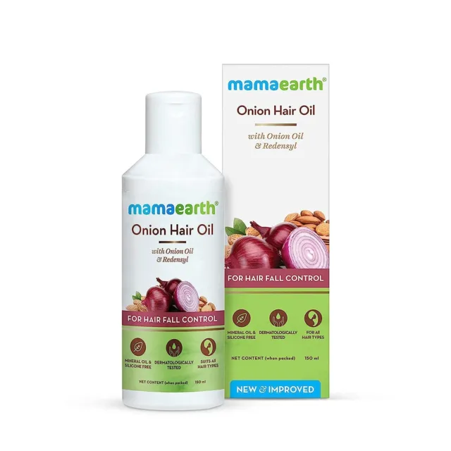 Mamaearth Cebolla Aceite para Crecimiento de Pelo & Fall Control Con Redensyl