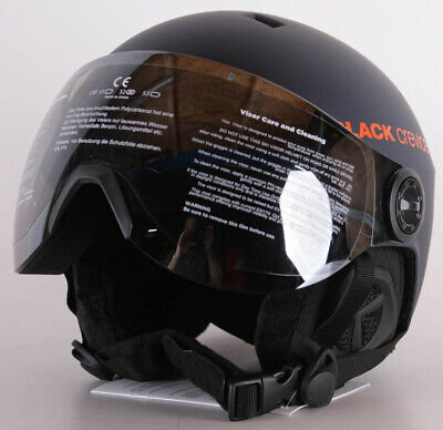 51-53 51-53 cm Black Crevice Arlberg Unisex Adult Ski Helmet with 2 Visors Black Carbon S 