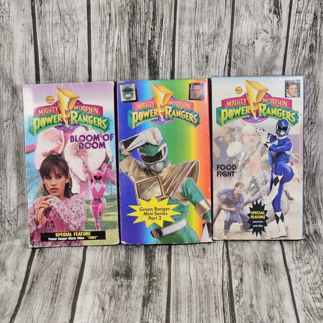 Pink Ranger 90s VINTAGE VHS LOT Of 3 Mighty Morphin Power Rangers Tapes 90s Green ...