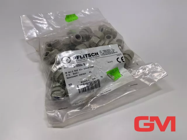 Ve 50x Pflitsch Cable Screw Connection 21650u 9 Gland M 16x1, 5 Kad 9,5 -6-5mm