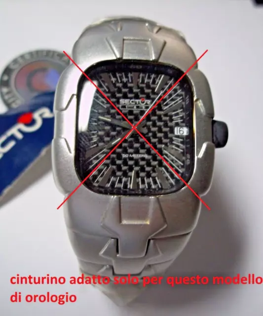 Cinturino per Orologio Sector 165 Unisex Alluminio Deployante Con Pulsanti Usato 2