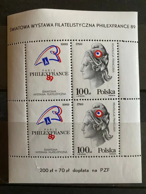 Briefmarken Polen Polska 1989 Mi.-Nr. Block 108 postfrisch