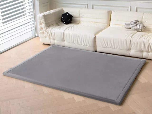 N&V Thick Memory Foam Baby Play Mat, Soft Grey Mat for Kids Craw, Game, Yoga 2