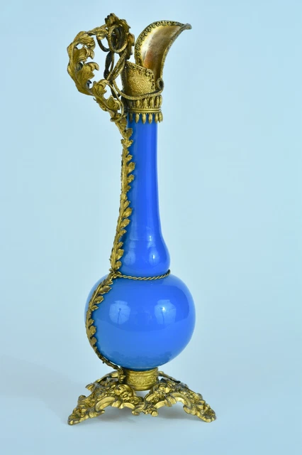Opaline Menu RARE AIGUIÈRE FLACON à parfum Vertu Napoléon III Opaline turquoise ...
