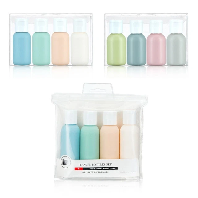 gel champú accesorios de viaje botellas vacías recipiente de aplastamiento tubo de llenado portátil