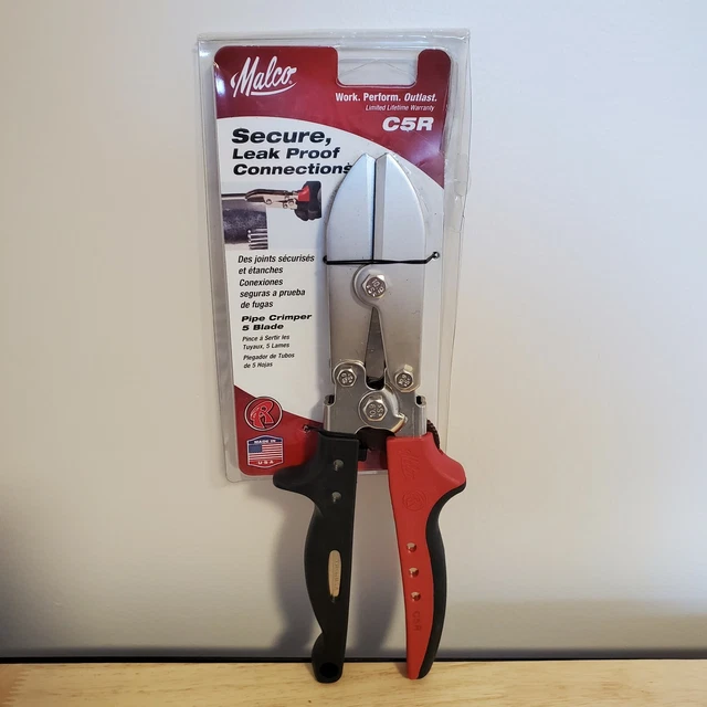 Malco Pipe Crimper 5 Blade, C5R Made in USA NIP