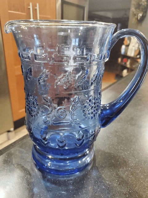 Vintage Colbalt Blue Water Pitcher