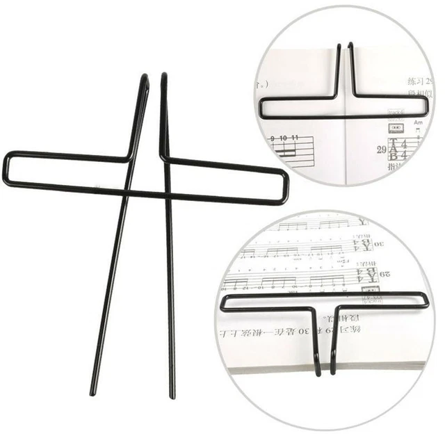 2Pcs Musician Helper Song Book Clips Metal Pianos Stands  Speech Draft