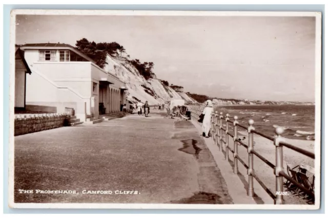 Canford Cliffs Dorset England Postcard The Promenade c1930's RPPC Photo