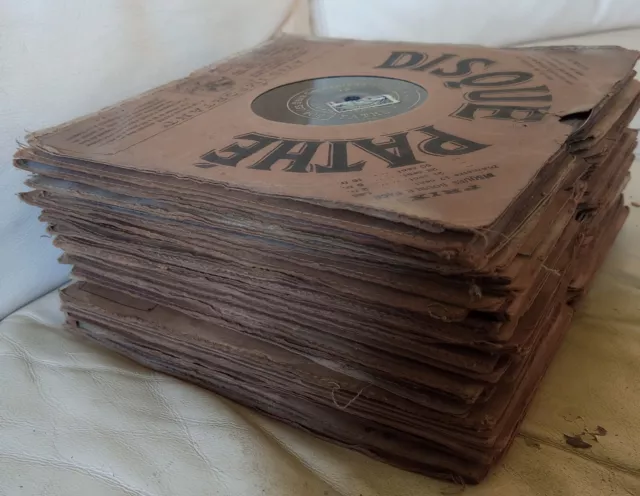 gramophones phonographes 32  disques Pathé 21 cm doubles faces