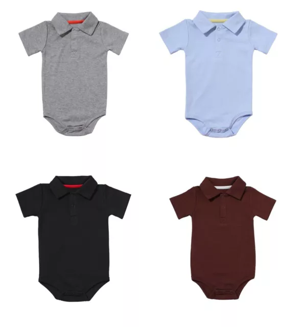 Baby Boys Girls Short-Sleeve Style Shirt 100% Cotton Bodysuits for Infant