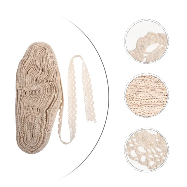 25 Yards Cotton Lace Bride Ribbon Hair Bows Edging Fabric Trim