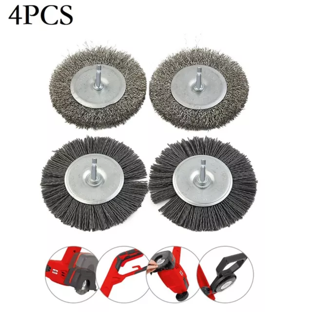 Universal Metal Brushes Electric Joint Brush Outdoors Joint Cleaner 1Set 4pcs