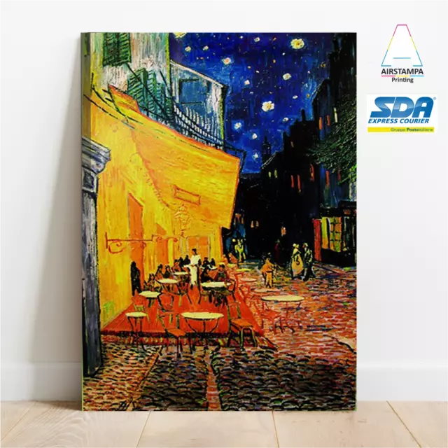 Quadro Moderno Arredamento Van Gogh Café de Nuit Arte Arredo Casa Stampa su Tela