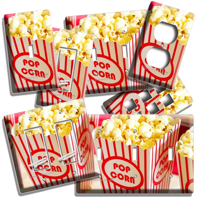 Popcorn Box Tv Room Home Movie Theater Entertainment Light Switch Outlet Plates
