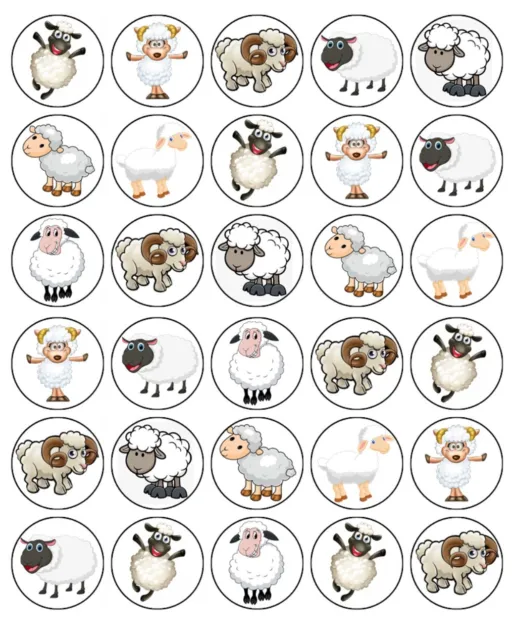 sheep-farm-animals-cupcake-toppers-edible-wafer-paper-cake-decorations