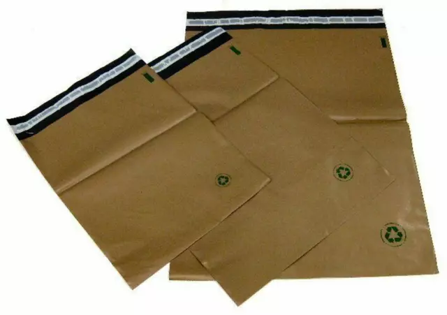 Ship Biodegradable Poly Bag Mailer 100 #0 6X9 Brown Unlined Self Seal Envelope