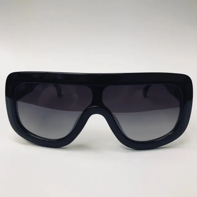 Oversized Fashion Designer Square Big Single Flat Lens Womens Sunglasses Shades 3