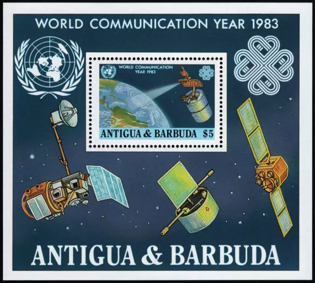 Antigua #SGMS787 MNH S/S 1983 Satellite UN Telecomm Planet Earth [702]