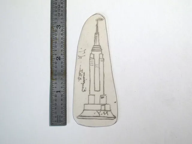 Plantilla de acetato de tatuaje de colección década de 1960 Empire State Building firmada PC