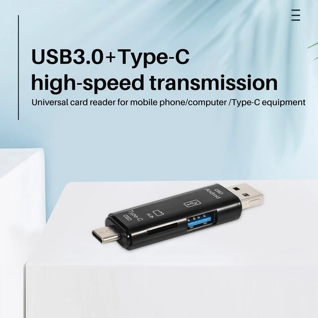 Speicherkartenleser KARTENLESER 6 In 1 USB-ADAPTER USB-C SD MicroSD