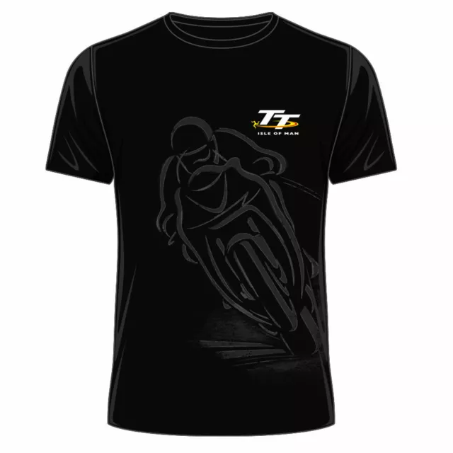 Official  Isle of Man TT Races Shadow Black T'Shirt  - 20ATS2